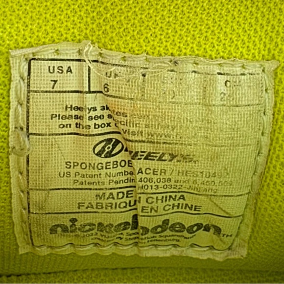 Heelys Spongebob SquarePants "CHILLIN'" Racer Mid Top Skate Shoes Men’s SZ 7 - Picture 9 of 10